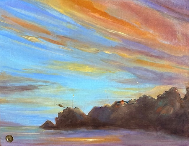 Salto del alma 18" x 14" de Sibet Alspaugh