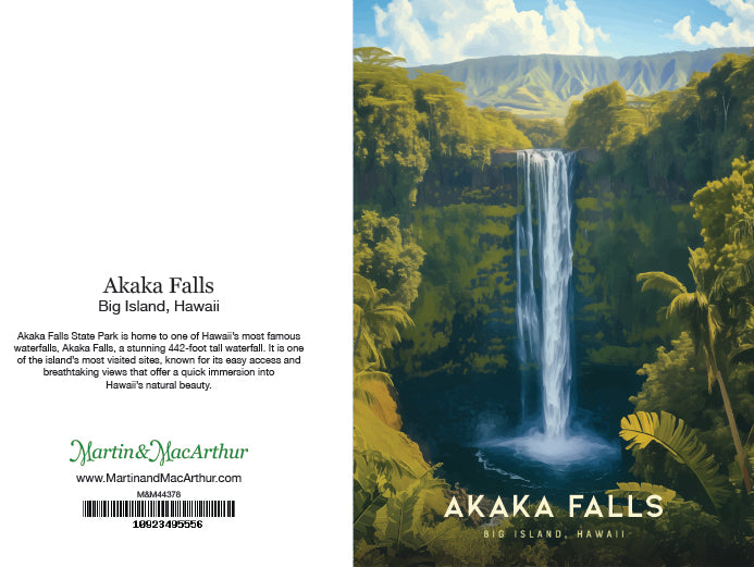 Greeting Card "Akaka Falls, Big Island" Hawaii Travel Art