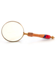Koa Hand-held Magnifying Glass with inlay - Red