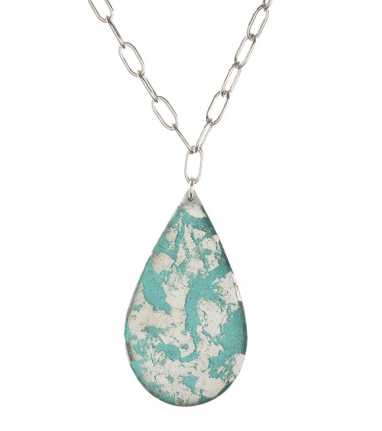 Collar de lágrima de turquesa