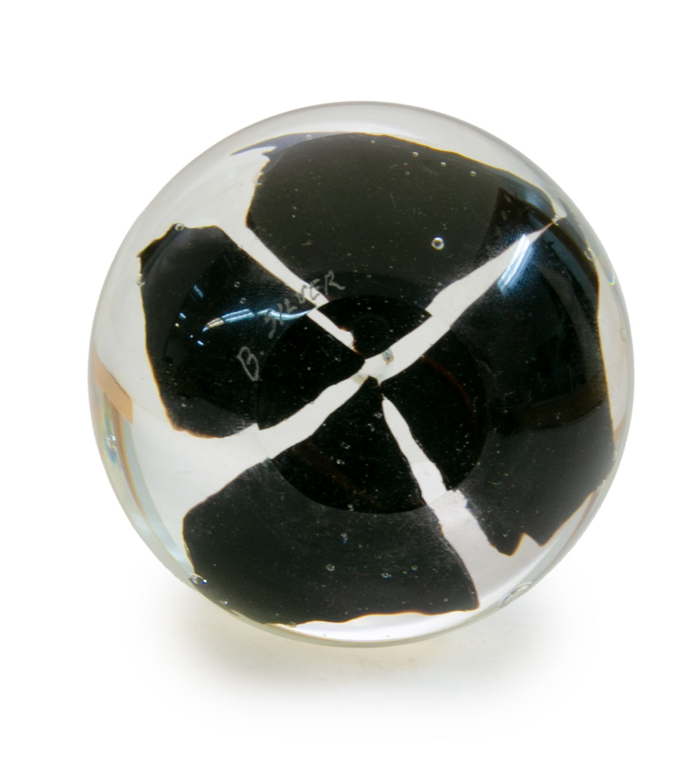 Glass "Sparkling Faceted Paper Weight" by Ben Silver