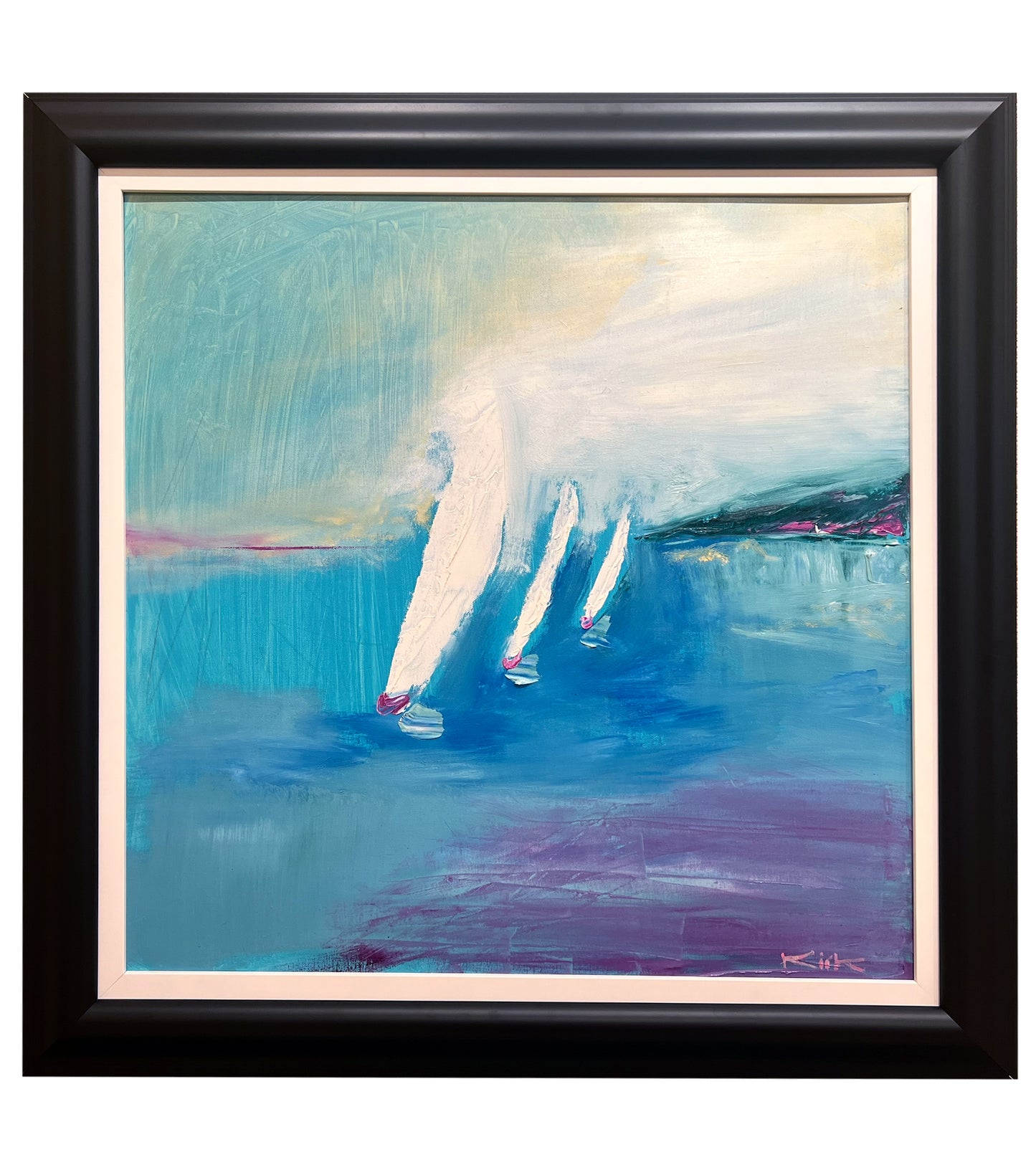 Racing Off Lahaina by Kirk Boes