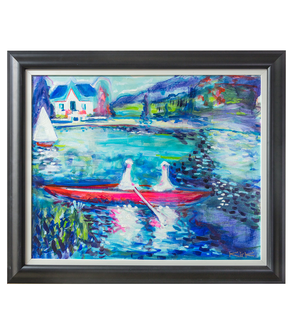 カーク・ボーズ作「スキフ」、額装