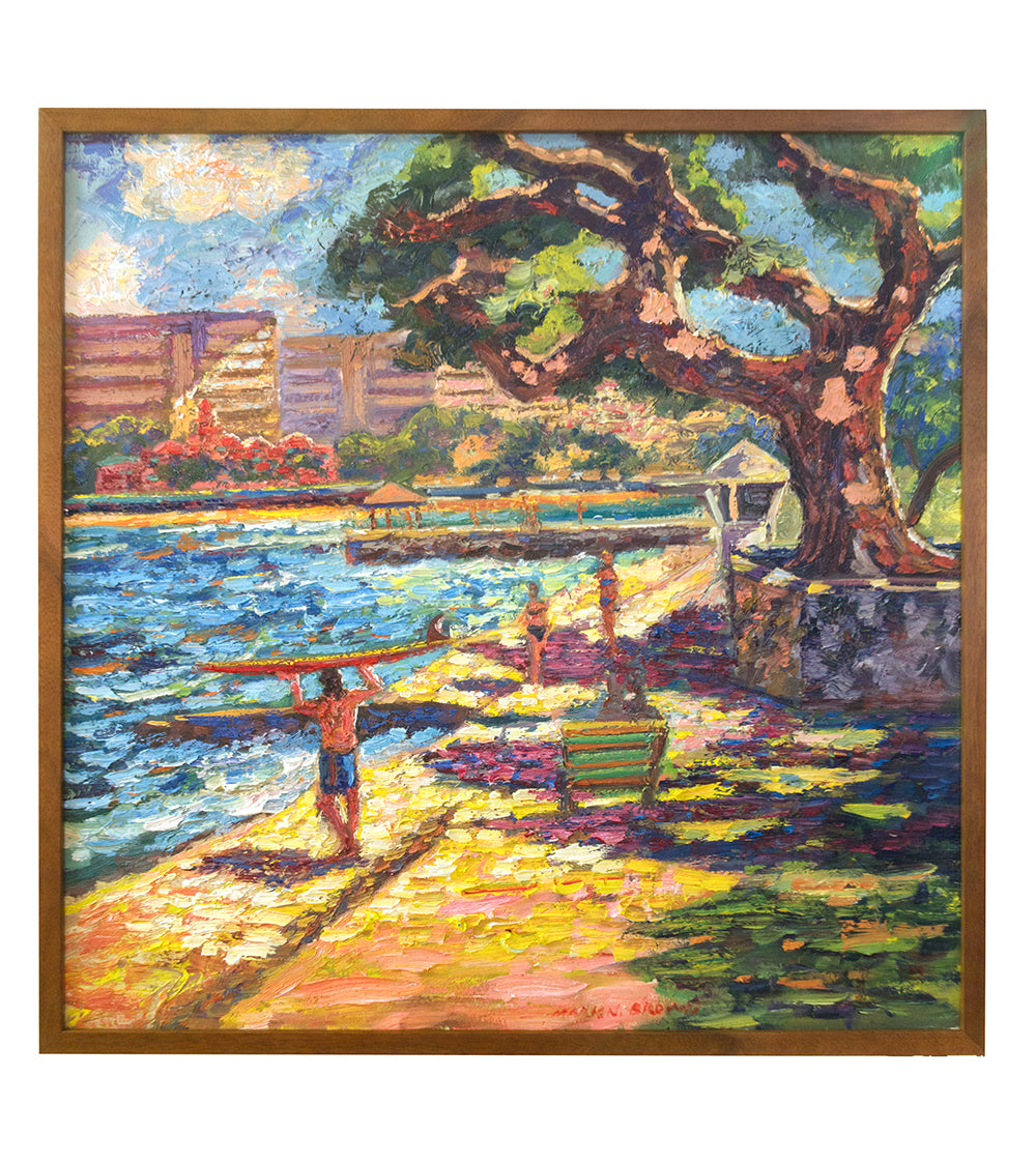 Paseo descalzo por Waikiki por Mark Brown