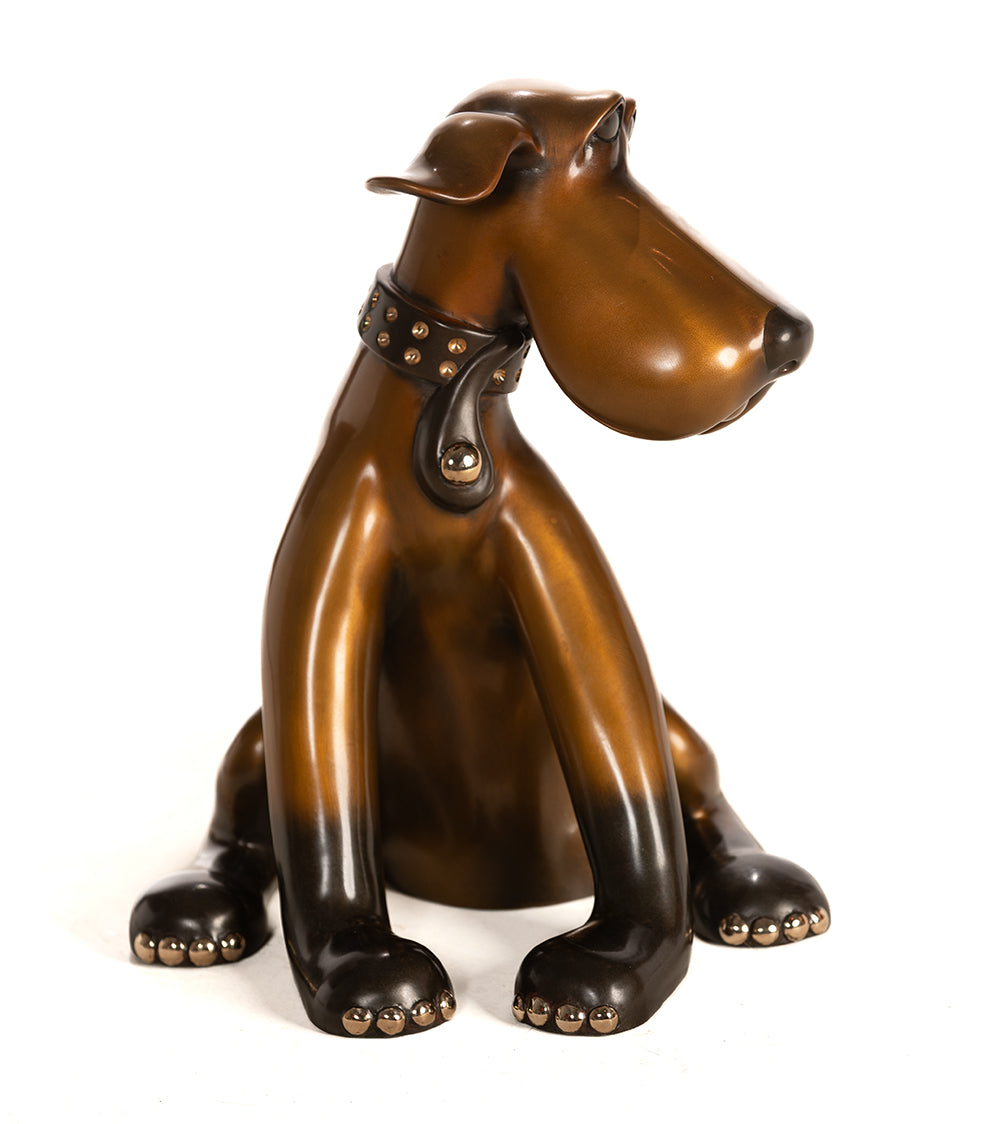 Bronze Sculpture "Barkleye" by Marty Goldstein