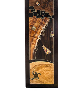 Wood Inlay Mural "Turtle Zone" by Chris Cantwell