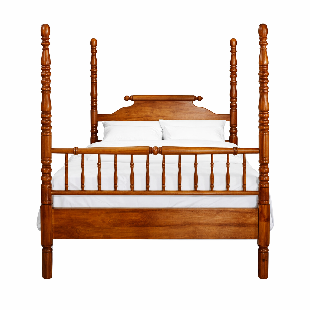 Scroll Grand Four Poster Koa Bed