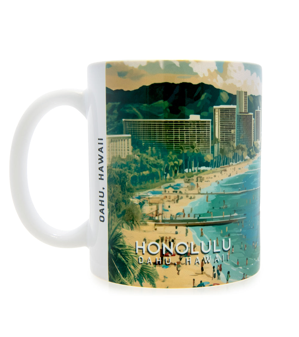 "Honolulu" Travel Art Mug