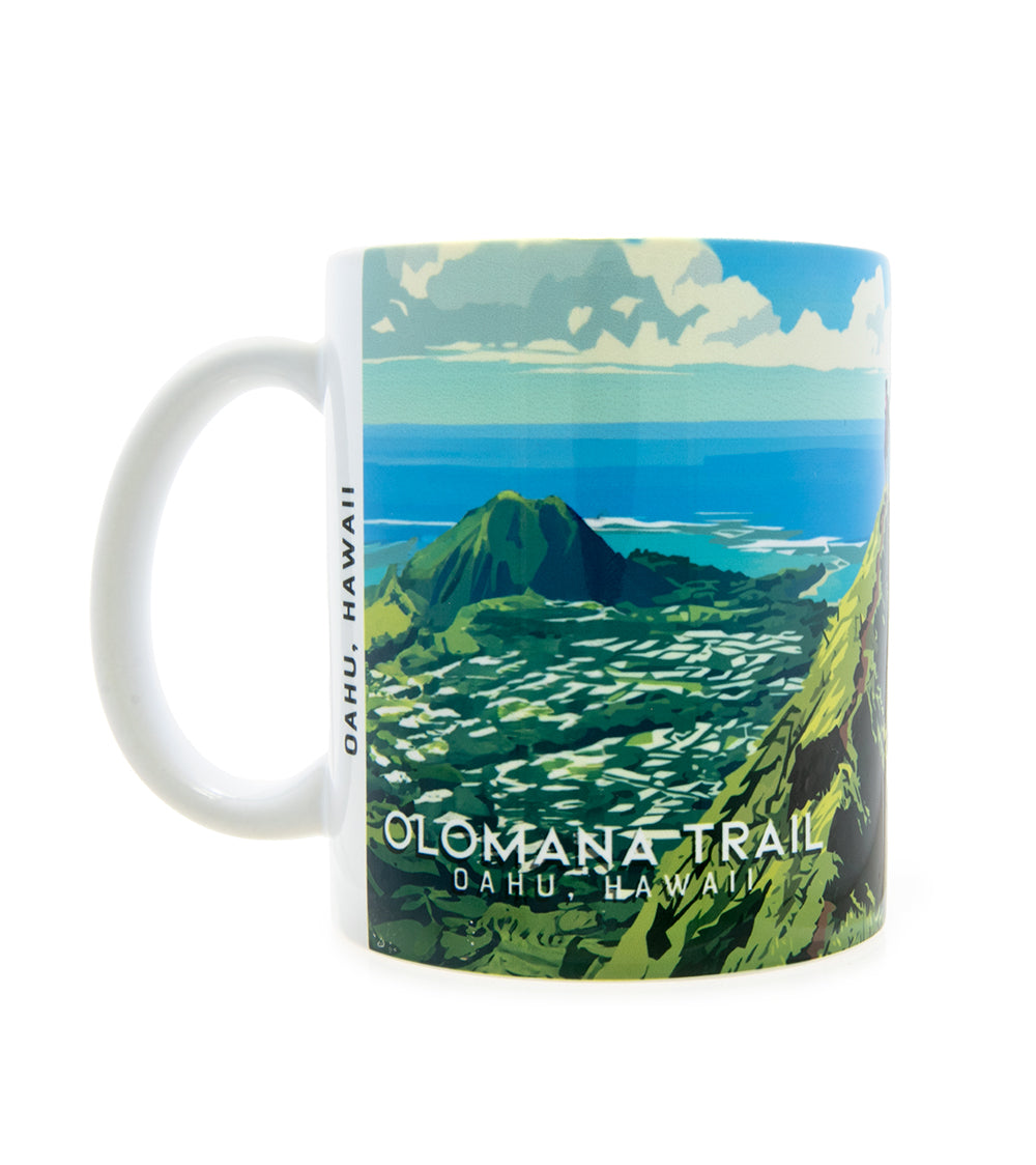 "Olomana Trail" Travel Art Mug