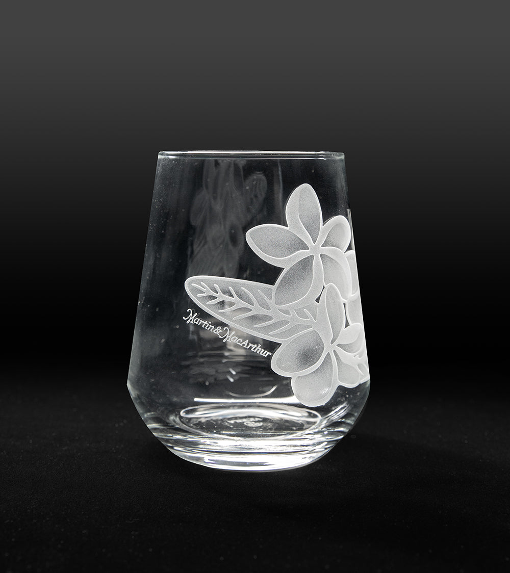 砂でエッチングしたプルメリアの茎なし。2個セット