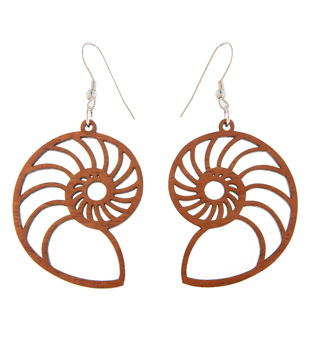 Koa Earrings "Shell"