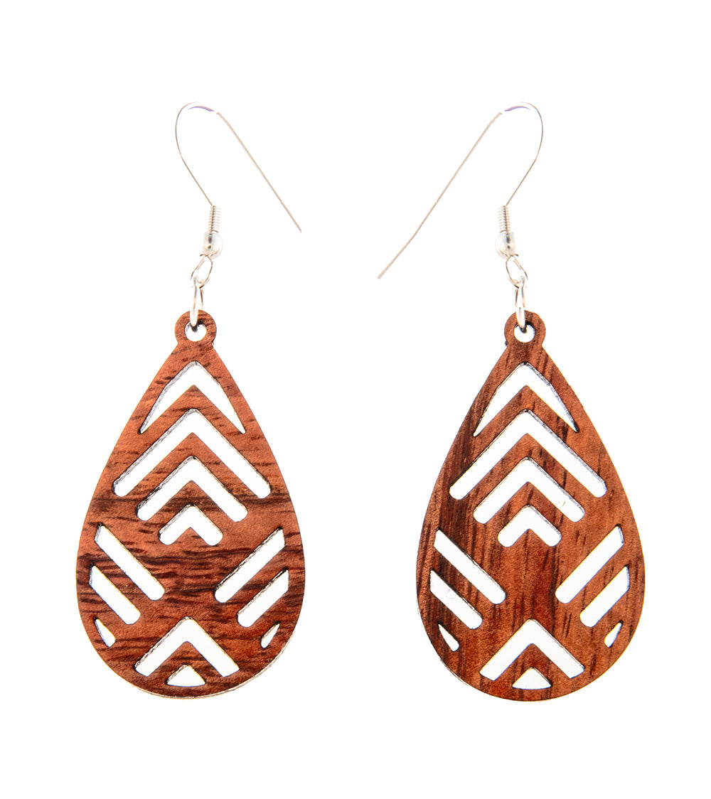 Pendientes de koa "Drop Tattoo"