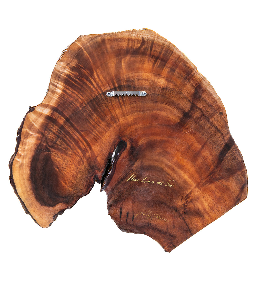 フィリップ・ガニオン作 コア材のオリジナル絵画「Here Comes the Sun」 15 x 14