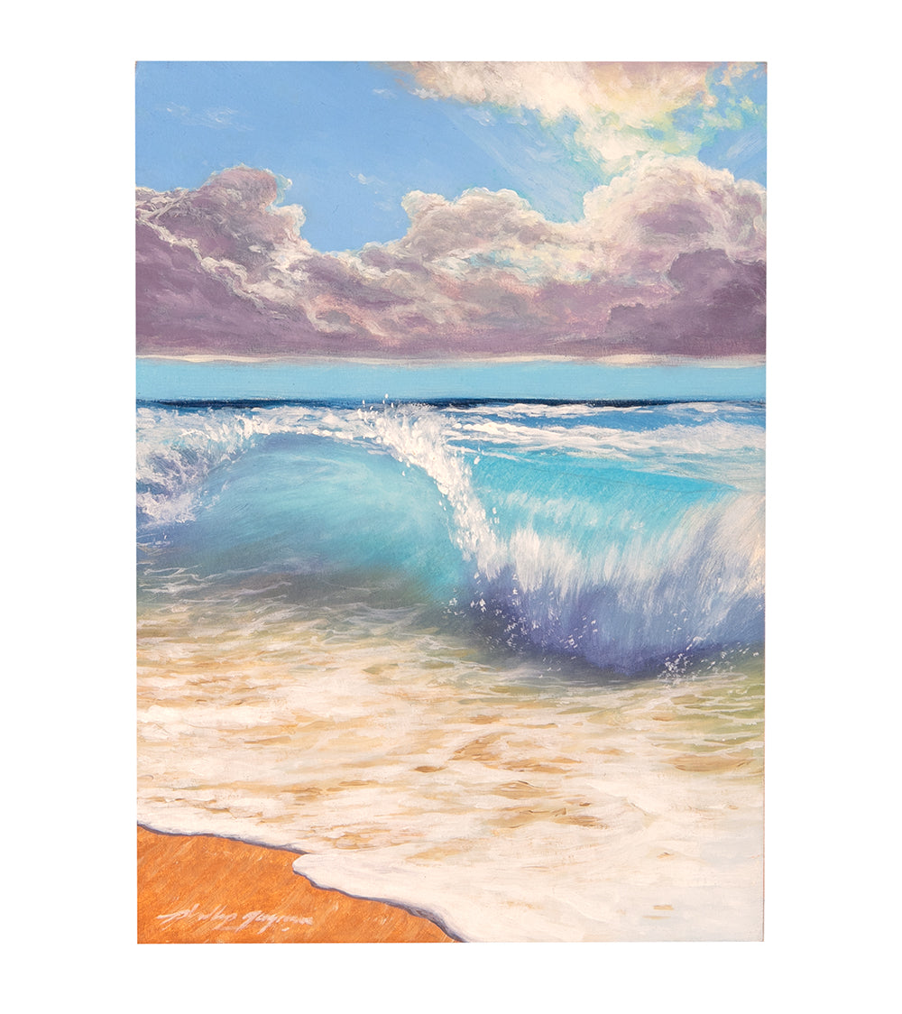 Original Painting "Oahu's Exuberant Welcome" by Phillip Gagnon 7x5