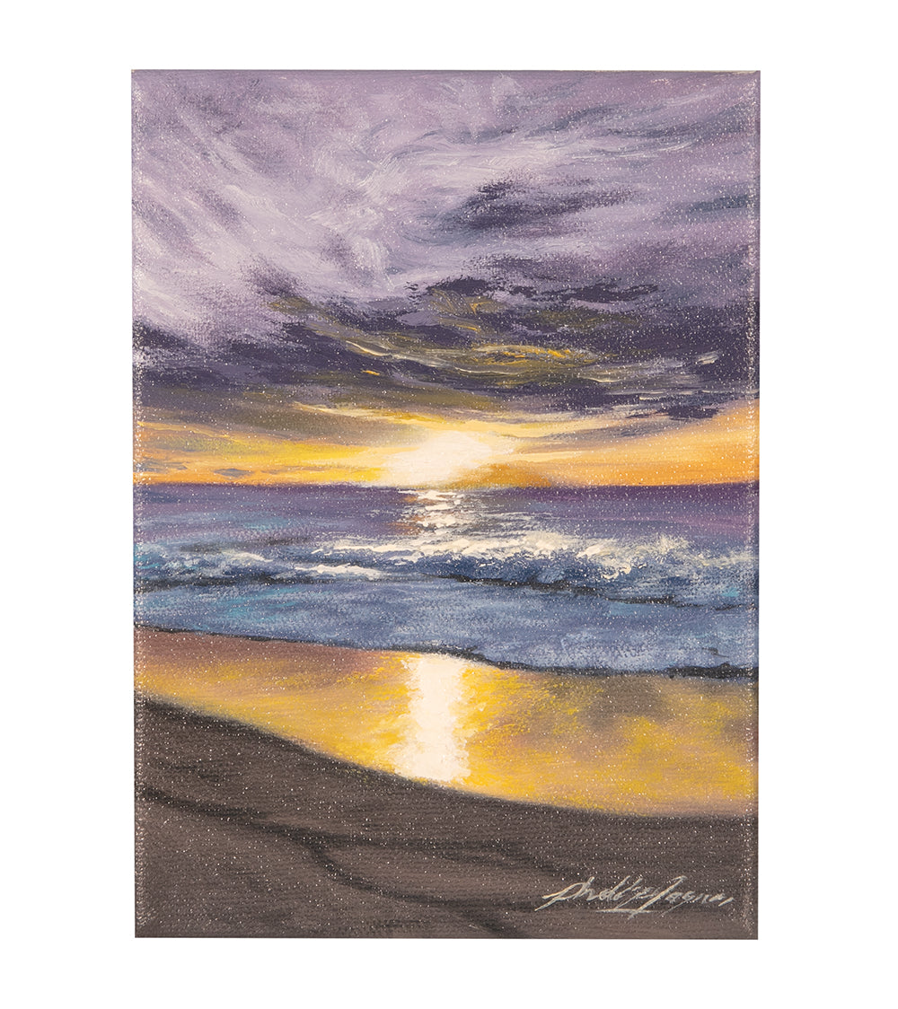 Original Painting "Hawaii's Golden Beach" by Phillip Gagnon 7x5