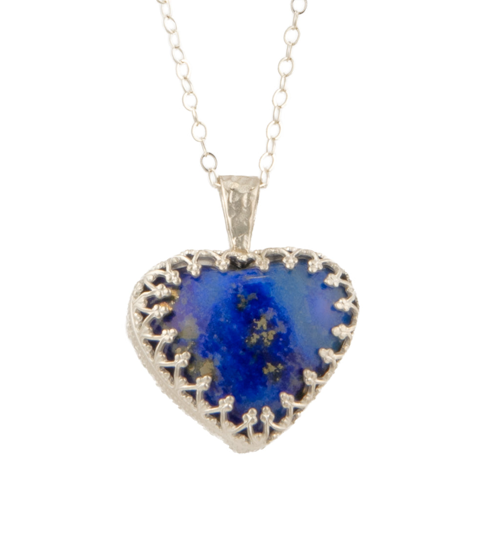 Double-sided Lapis Heart Necklace by Galit
