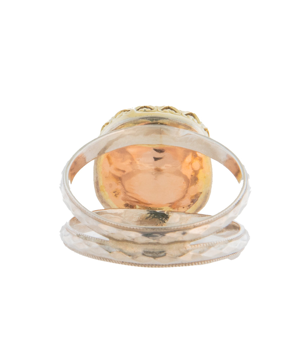 Amethyst Square Checker-Board Faceted Ring by Galit