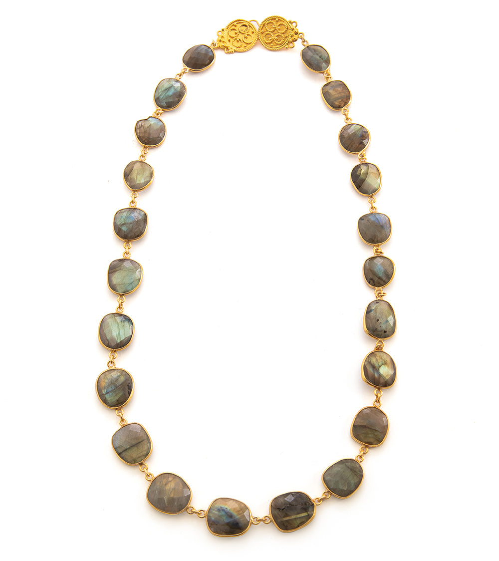 Labradorite Faceted Stone Necklace by Galit