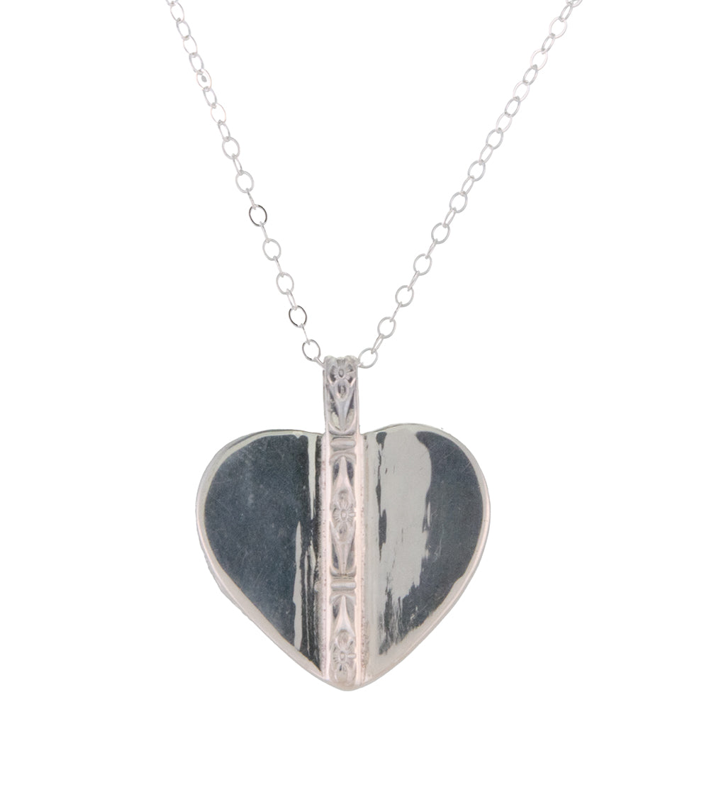 Larimar Heart Necklace in Silver by Galit