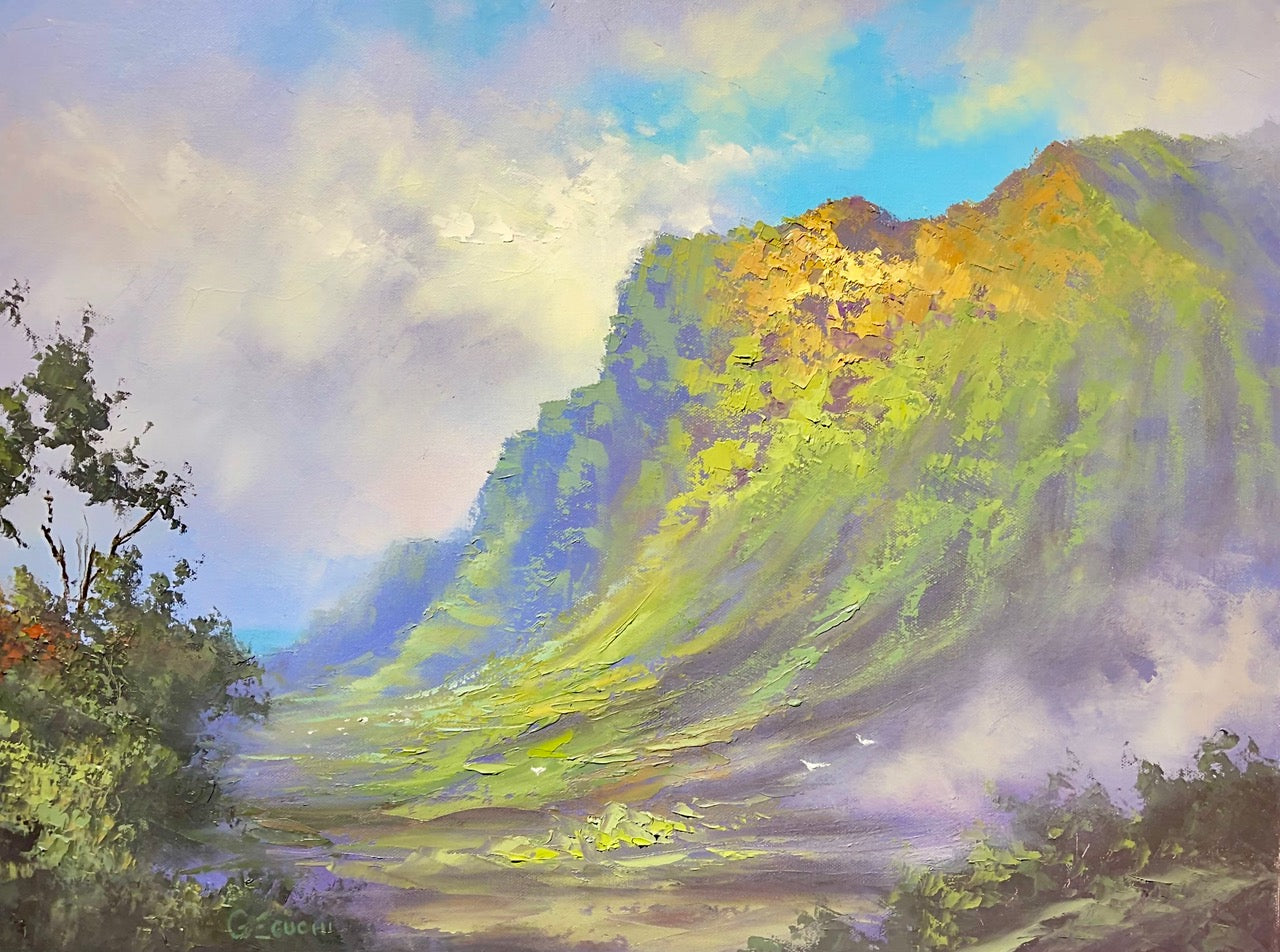 Pintura original: Los cielos azules que se despliegan de George Eguchi