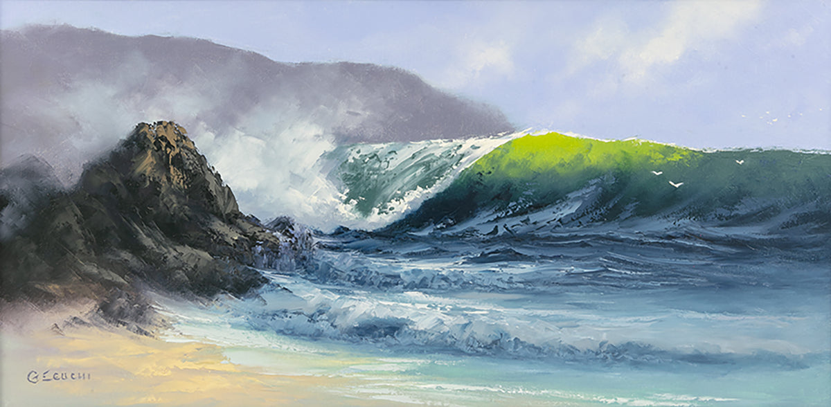 Original Painting: The Lure of Island Surf by George Eguchi