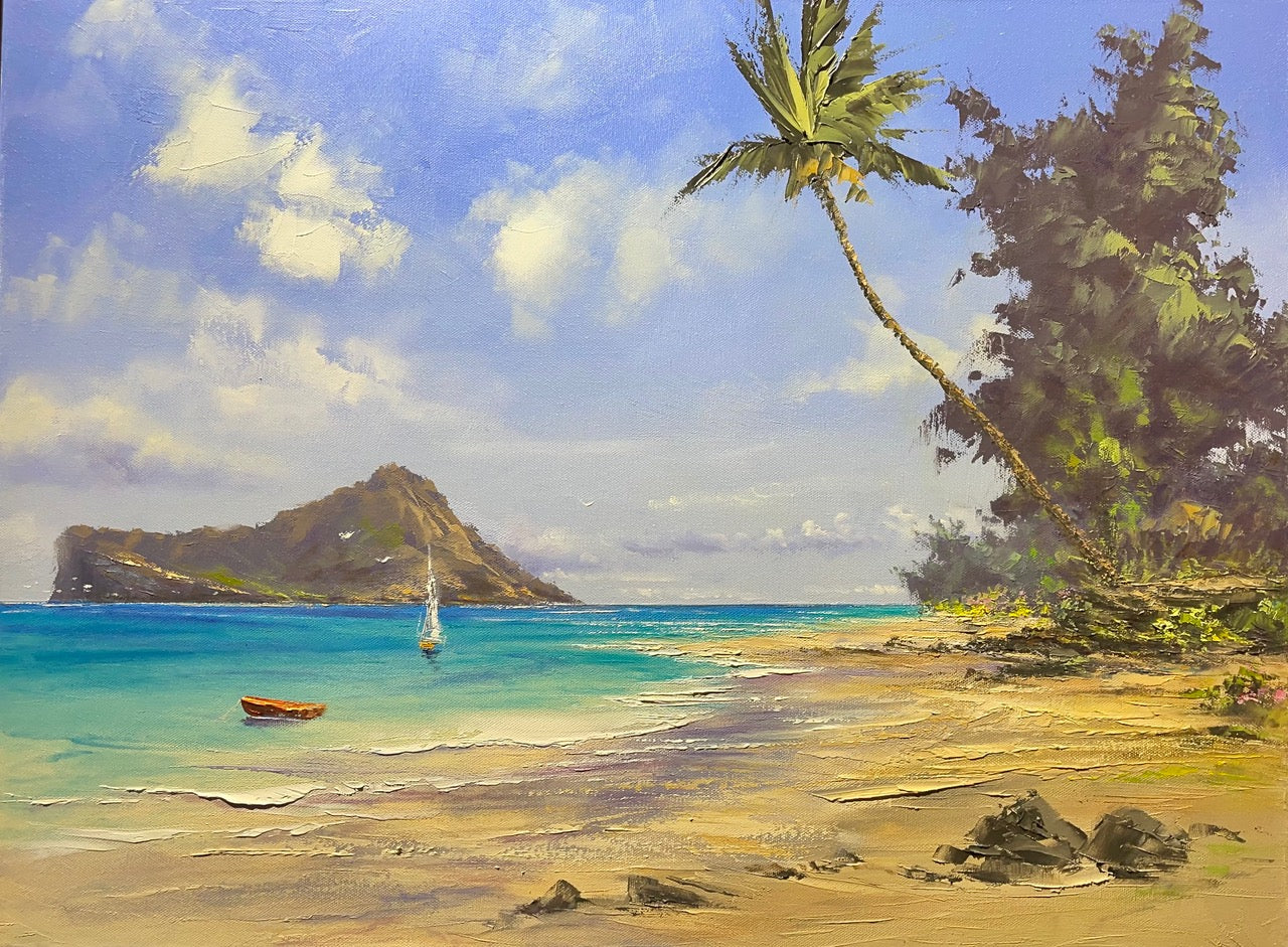 Pintura original: Aguas turquesas de George Eguchi