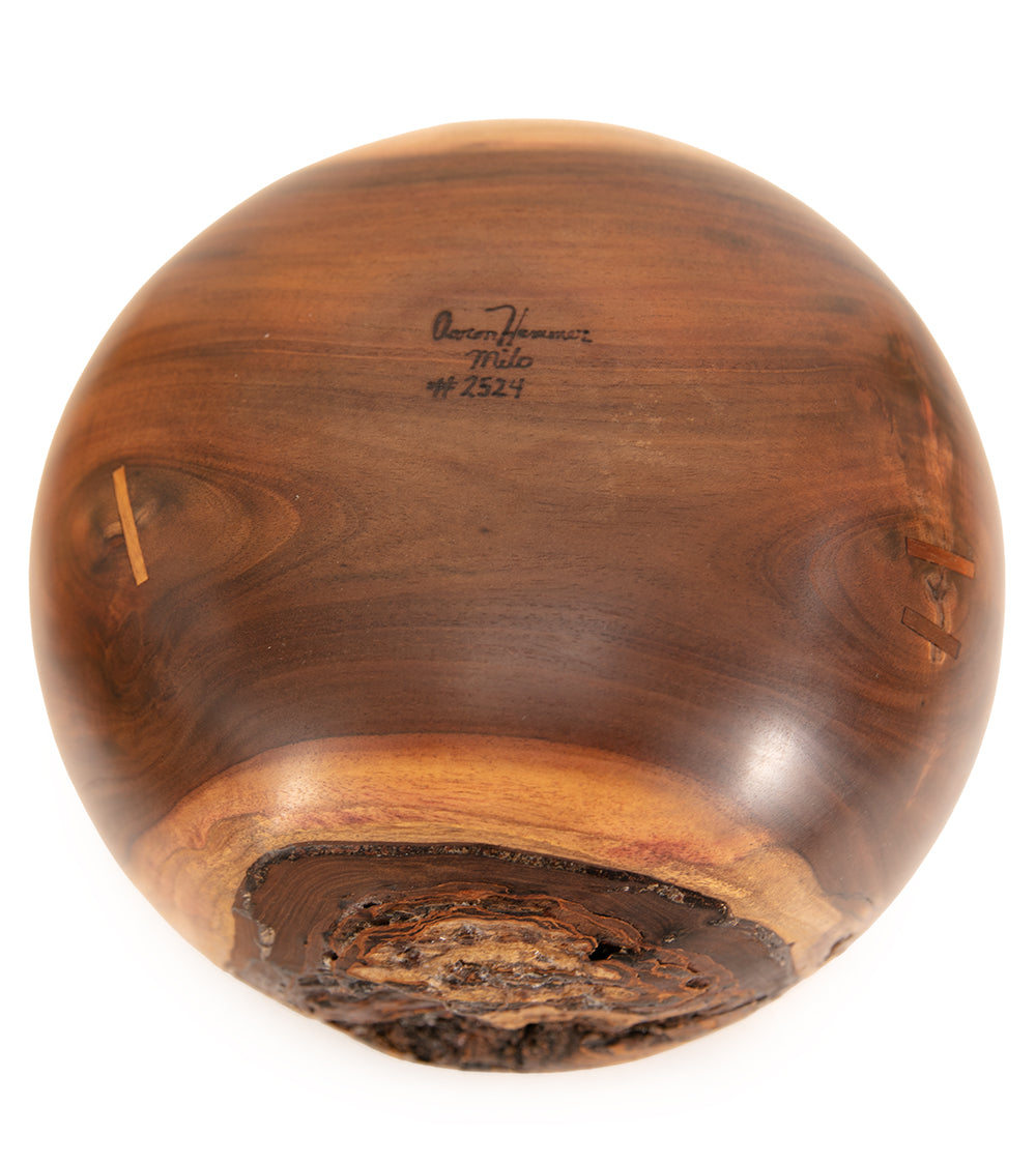 Milo Tri-Bowl with Koa Stitch #2524 by Aaron Hammer