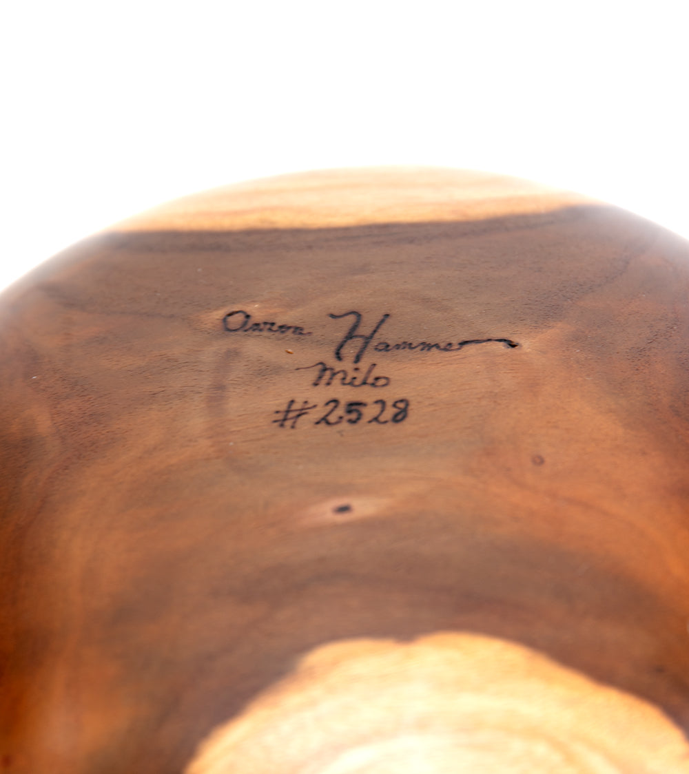 Milo Bowl with Bark and Koa Stitch #2528 by Aaron Hammer