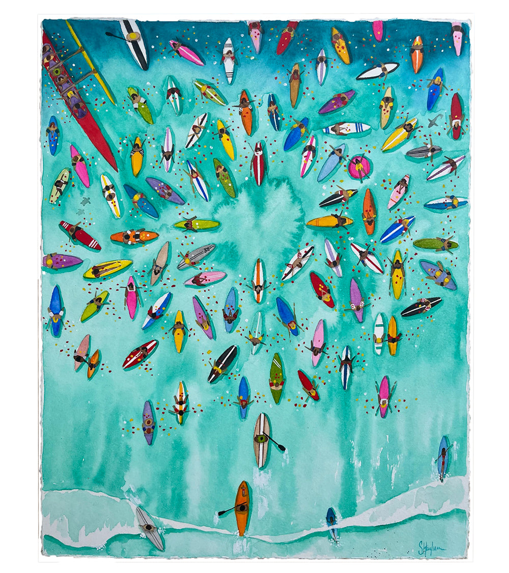 Paddle Out for Lahaina #60 by Sarah Houglum