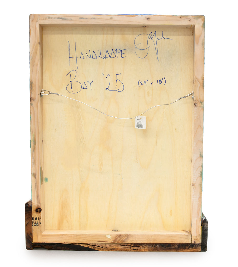 Koa/Resin Wall Art "Hanakaʻape Bay" by S. Isaac Anderson
