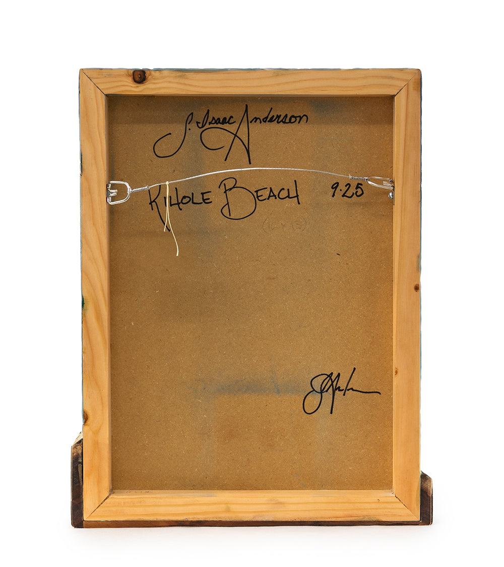 Koa/Resin Wall Art "Kihole Beach" by S. Isaac Anderson