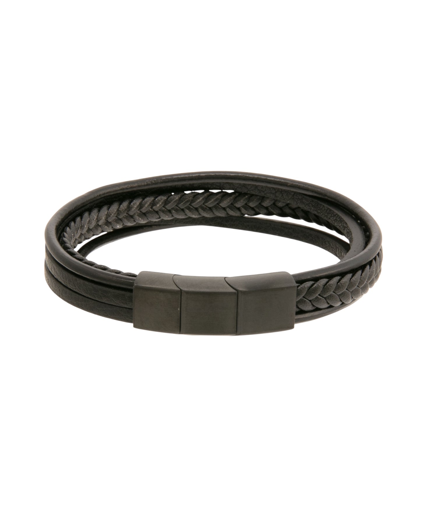 Mens Bracelet Black 5 Strap