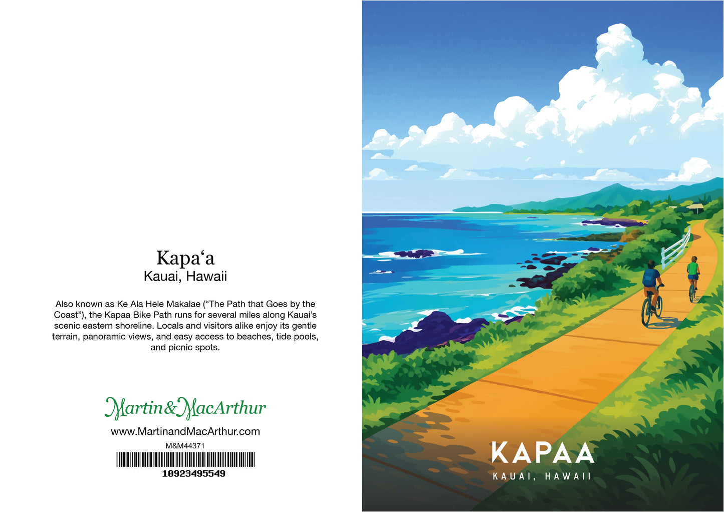 Greeting Card "Kapaʻa, Kauai" Hawaii Travel Art
