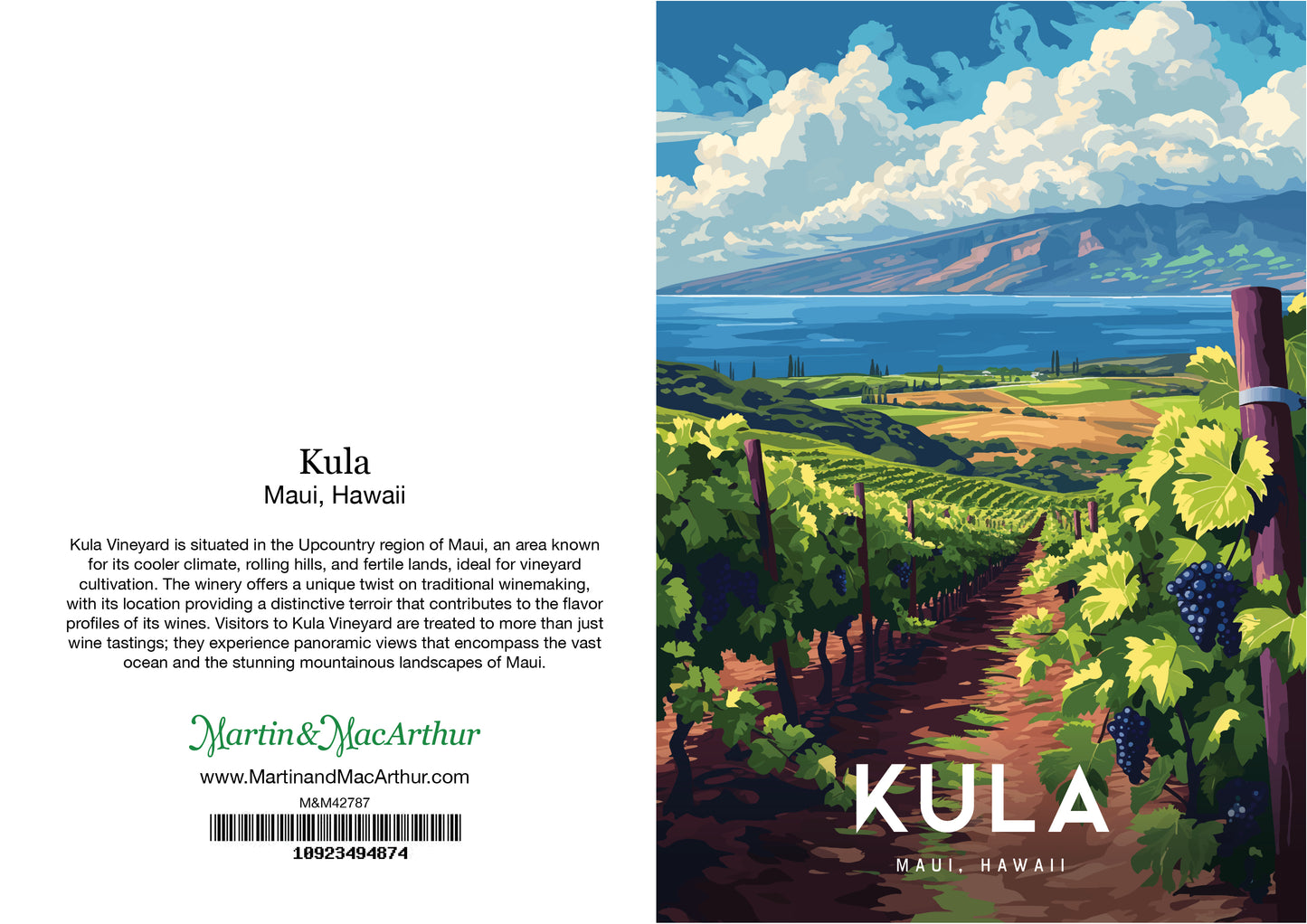 Greeting Card "Kula, Maui" Hawaii Travel Art