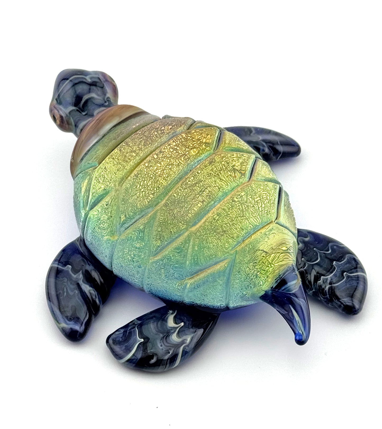 Escultura de vidrio "Gran Tortuga" de Luke Olsen