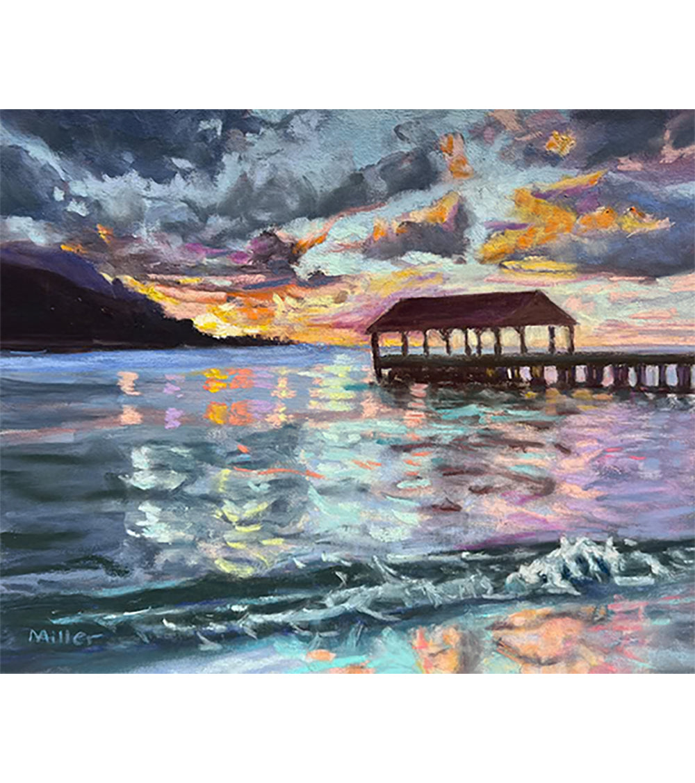 Atardecer en la bahía de Hanelei por Laurie Miller