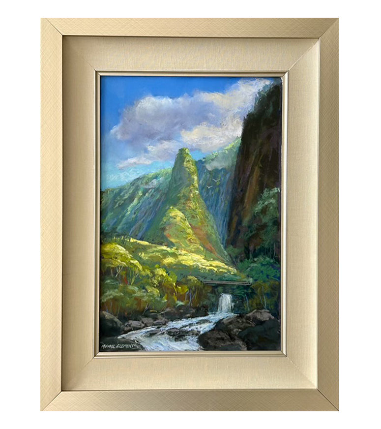 Original Pastel Painting "Iao Needle" by Michael Clements 18x12