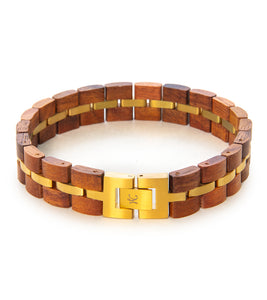 Koa Bracelet – Wide, Gold Plated