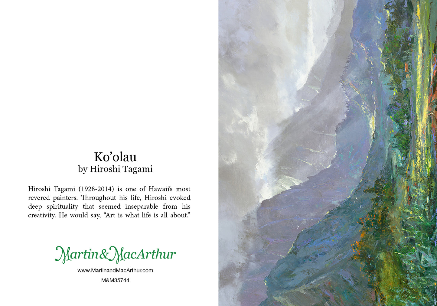 Greeting Card "Ko'olau" by Hiroshi Tagami