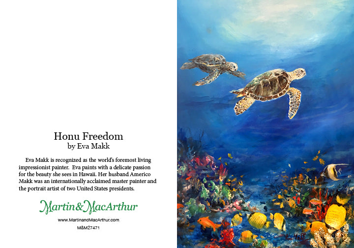 Tarjeta de felicitación "Honu Freedom" de Eva Makk