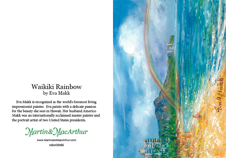 Greeting Card "Waikiki Rainbow" by Eva Makk