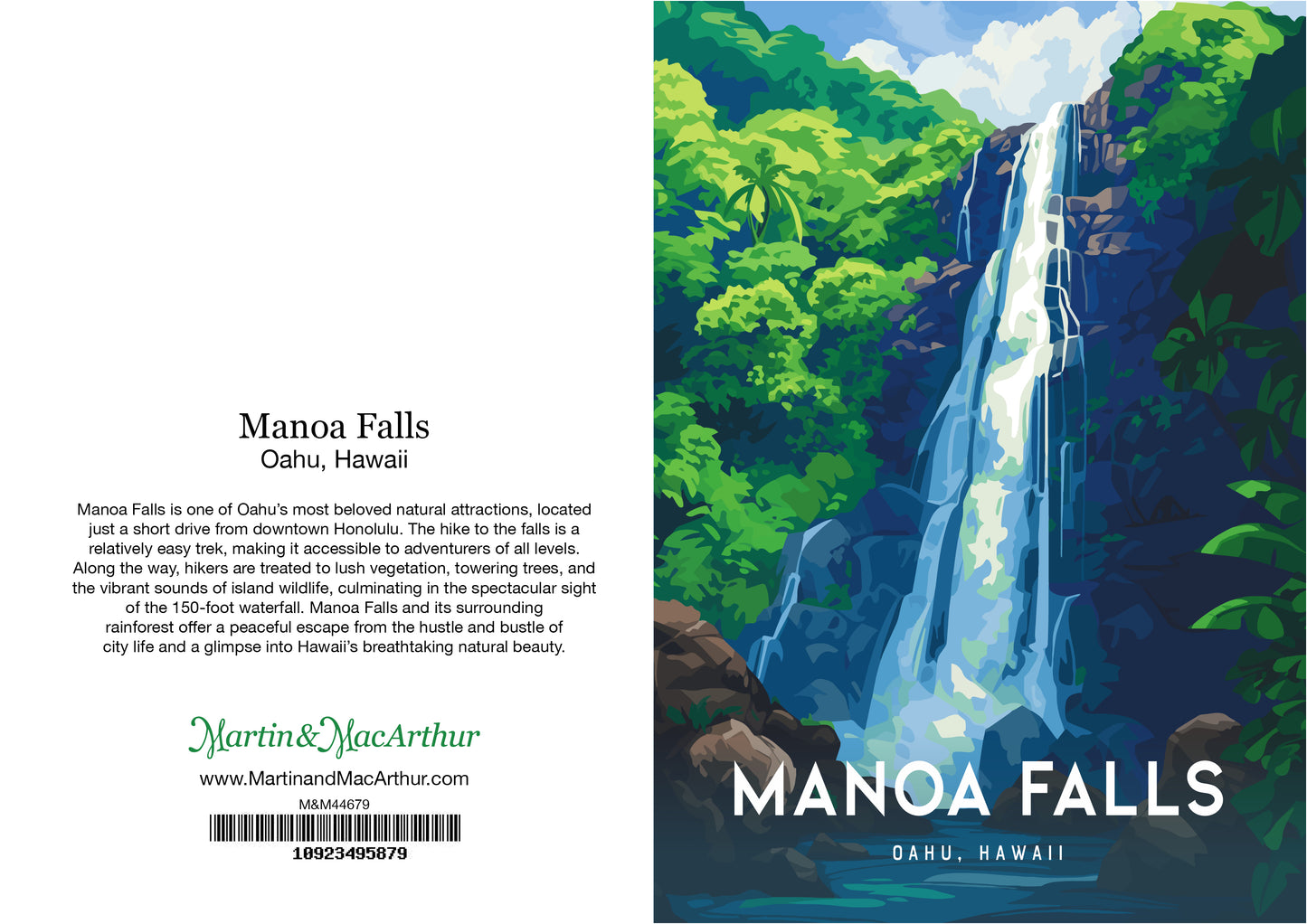 Greeting Card "Manoa Falls, Oahu" Hawaii Travel Art