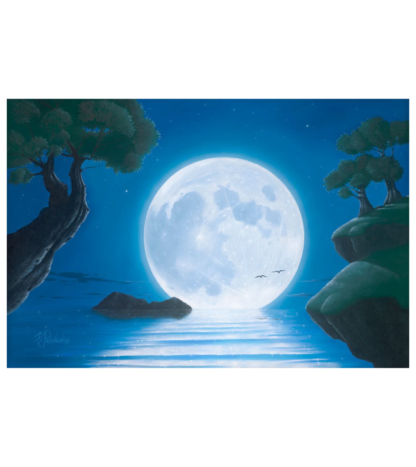 Pintura original: Luna azul de Michael Provenza