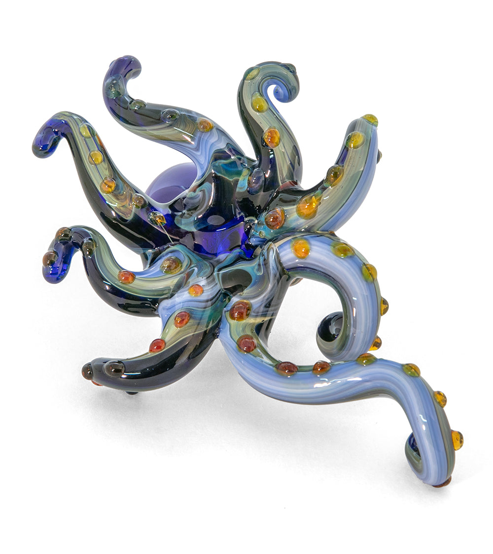 Escultura de vidrio "Pulpo grande" de Luke Olsen
