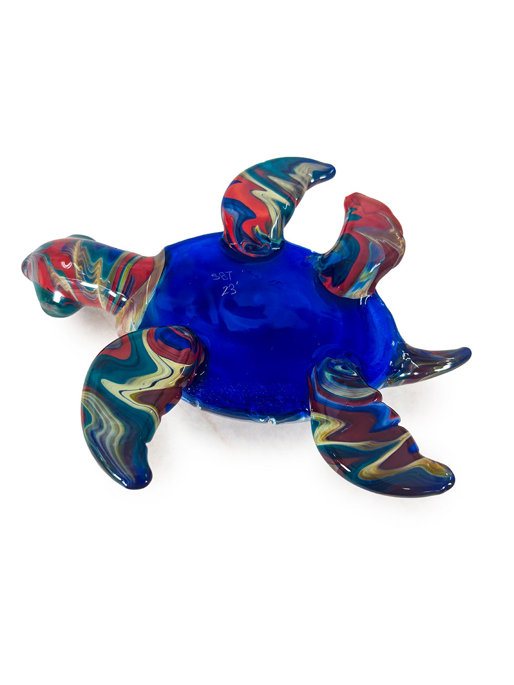 Glass Sculpture "Extra Large Turtle" by Luke Olsen