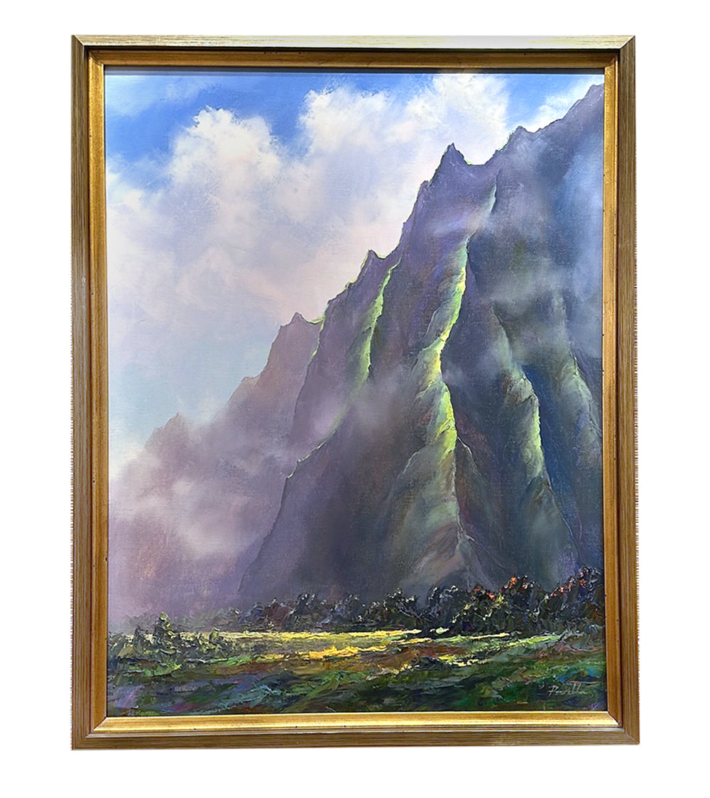 Pintura original "Windward Ko'olau 6/2022" de Michael Powell, 24 x 30