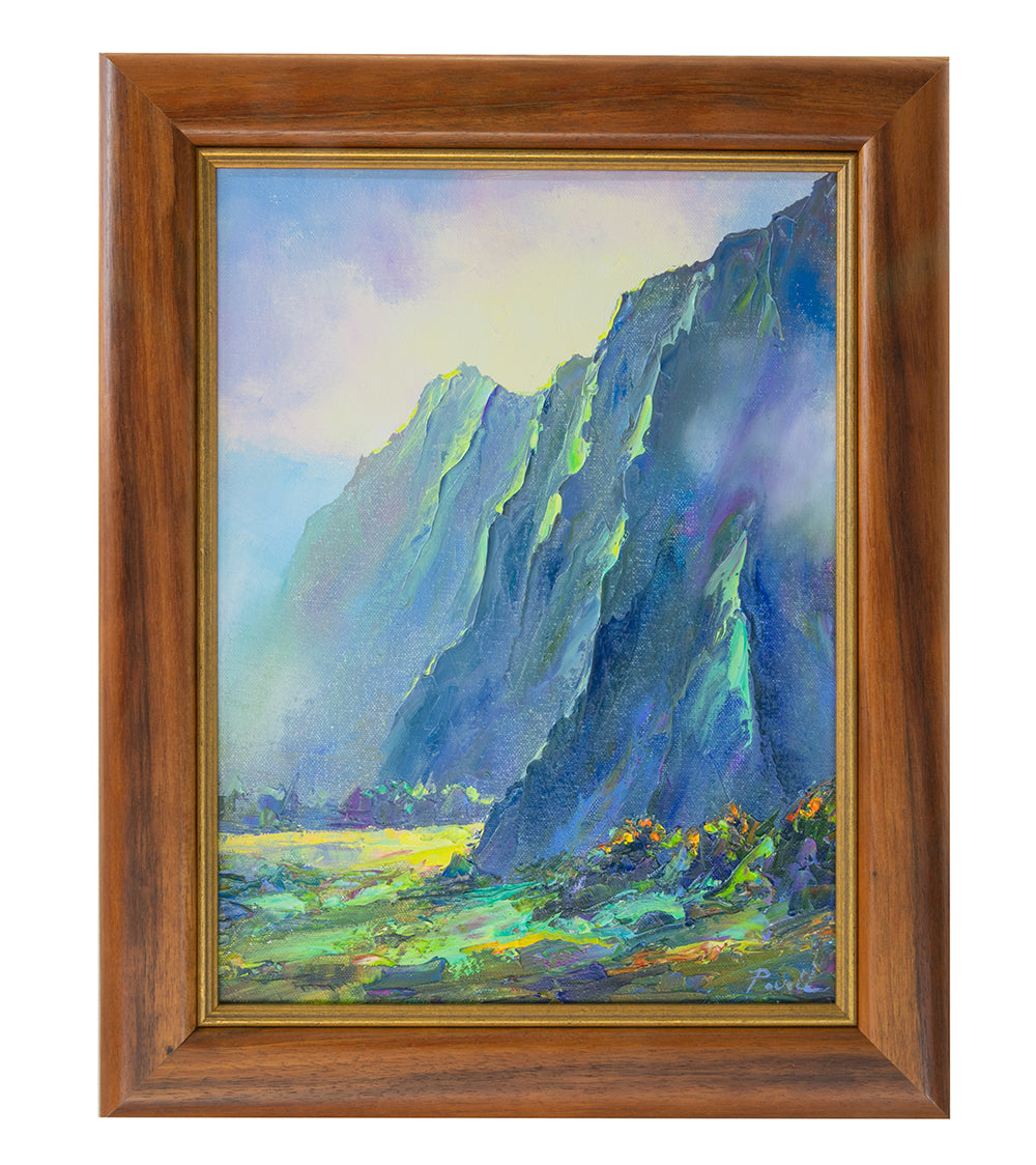 Pintura original "Valle de Ko'olau" de Michael Powell