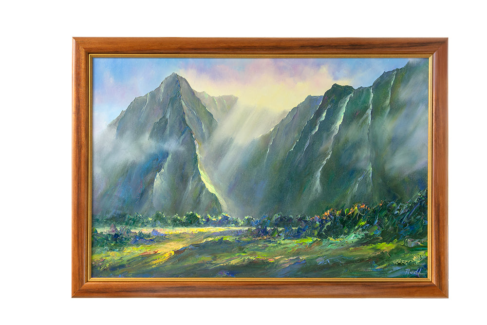 Original Painting: Windward Pali Light 1/25 by Michael Powell 36x24