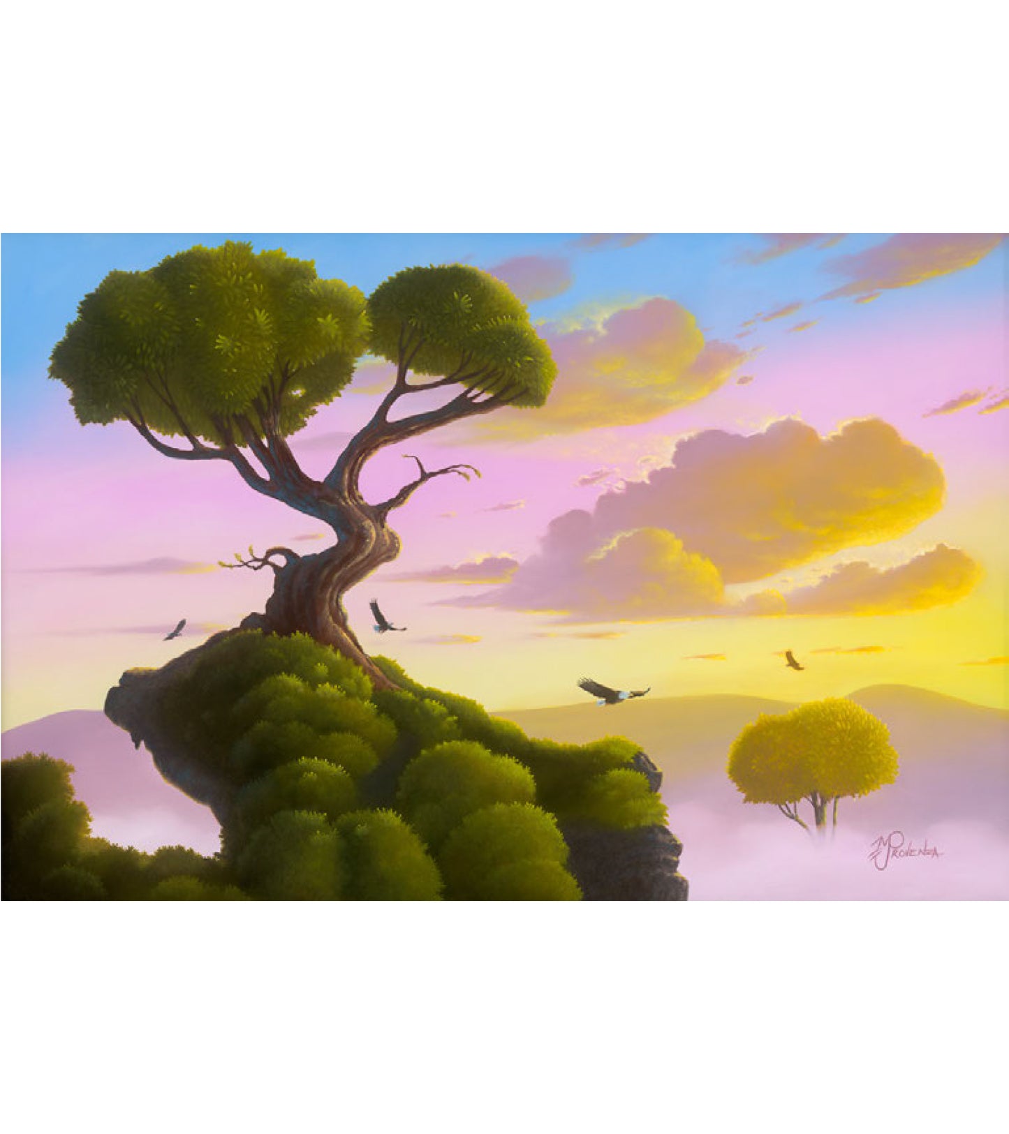 Pintura original: Donde las águilas aprenden a volar de Michael Provenza