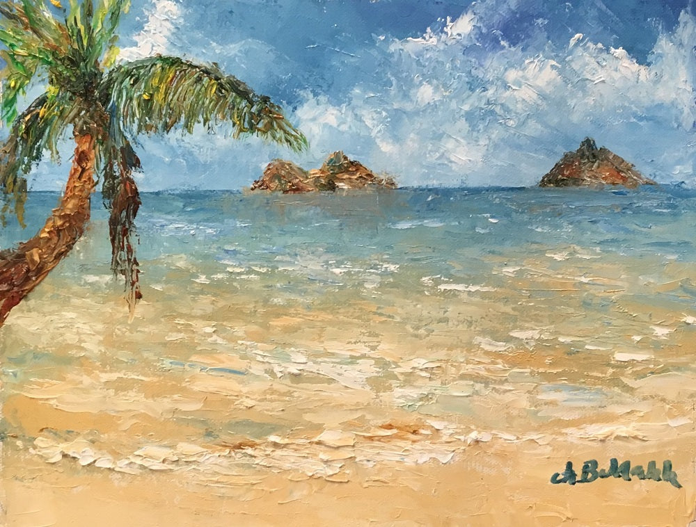 Pintura original: Playa tranquila de Eva Makk